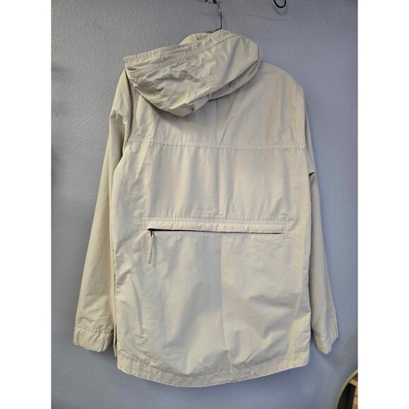 Hollister All-Weather Anorak Jacket Cream/Beige XS Half-Zip Utility Style - Picture 3 of 5